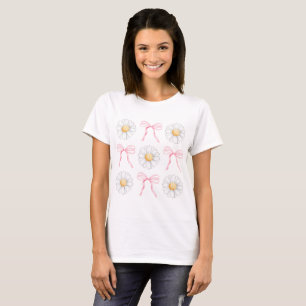 Pink Coquette Bow Daisy T-Shirt