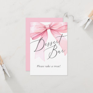 Pink Coquette Bow Dessert Bar Bridal Shower