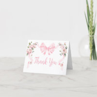 Pink Coquette Bow Floral Baby Shower