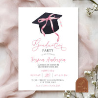Pink Coquette Bow Graduation Party