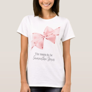Pink Coquette Bow Mum To Be T-Shirt