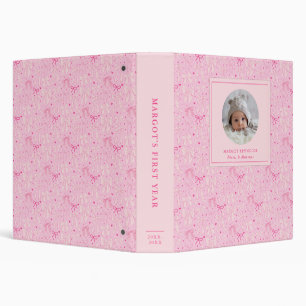Pink Coquette Bows Baby Photo Album Binder