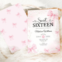 Pink Coquette Bows Sweet Sixteen
