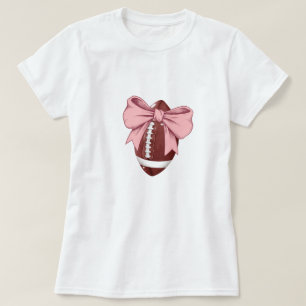 Pink Coquette Football Shirt, Football Mom Shirt, T-Shirt
