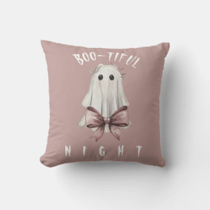 Pink Coquette Halloween Ghost Pillow