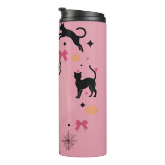 Pink Coquette Halloween Ghost Thermal Tumbler