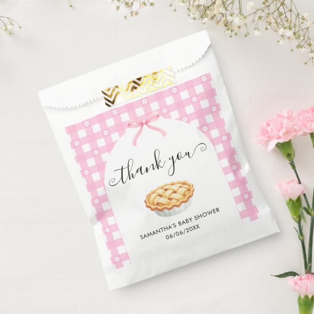 Pink Coquette Pie Baby Shower Thank You Favour Bag (Sealed)