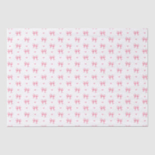Pink Coquette Ribbon Pattern Tissue Paper