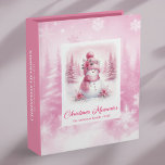 Pink Coquette Snowman Christmas Memory Scrapbook  Binder<br><div class="desc">✅ For matching items search #67S in my collections ✅ Capture the magic of the holiday season with this beautifully designed Christmas Memory Album featuring an adorable watercolor pink snowman surrounded by a dreamy pink winter forest. Created especially for those who cherish sentimental keepsakes, this festive ring binder is perfect...</div>