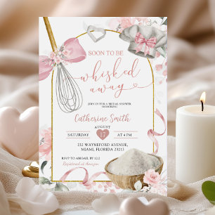 Pink Coquette Whisked Away Bridal Shower Invitation
