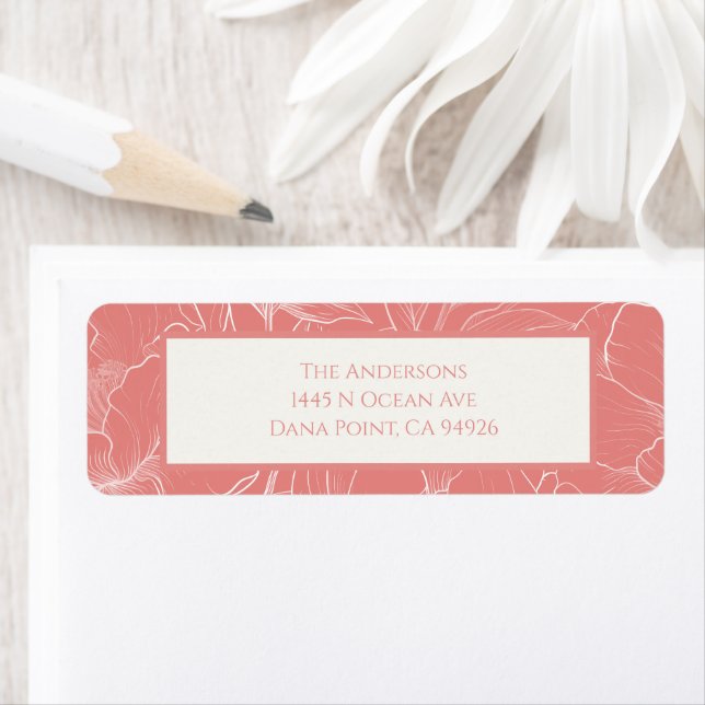 Pink Coral Botanical Minimalist Wedding  (Insitu)