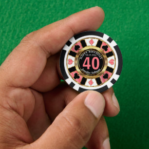 Pink Coral Casino Chip Las Vegas - Birthday
