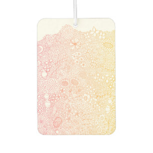 Pink Coral Elegant Artist Illustrated Ombre Air Freshener