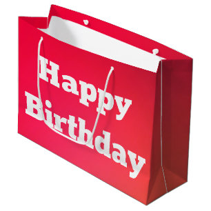 Pink Coral Happy Birthday Gift Bag