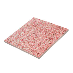 Pink coral light pastel sparkles glitter bling  tile