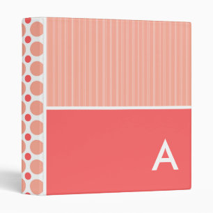 Pink & Coral Polka Dots, Dots Binder