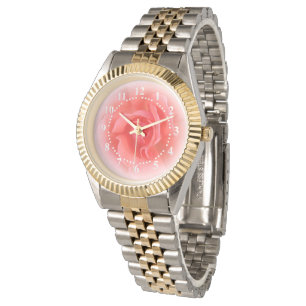 pink coral rose watch