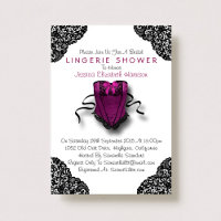 Pink Corset & Black Lace Lingerie Shower