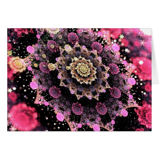 Pink Cosmic Burst Fractal (Front Horizontal)