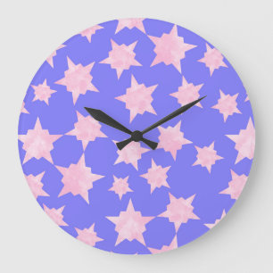 Pink Cosmic Burst Large Clock
