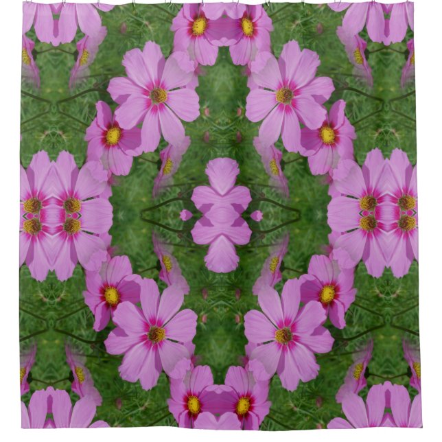 Pink Cosmos Daisy Flowers Abstract Nature  (Front)