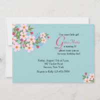Pink Cosmos Floral Invitation