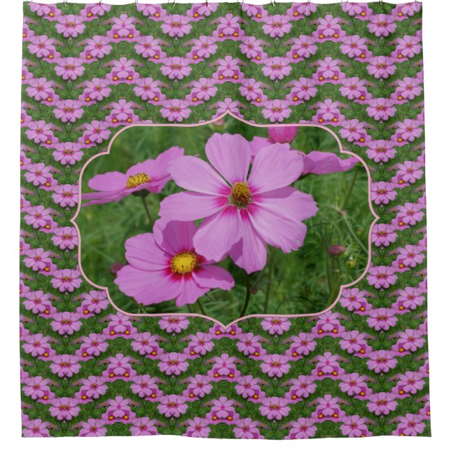 Pink Cosmos Flower Nature Art Pattern (Front)