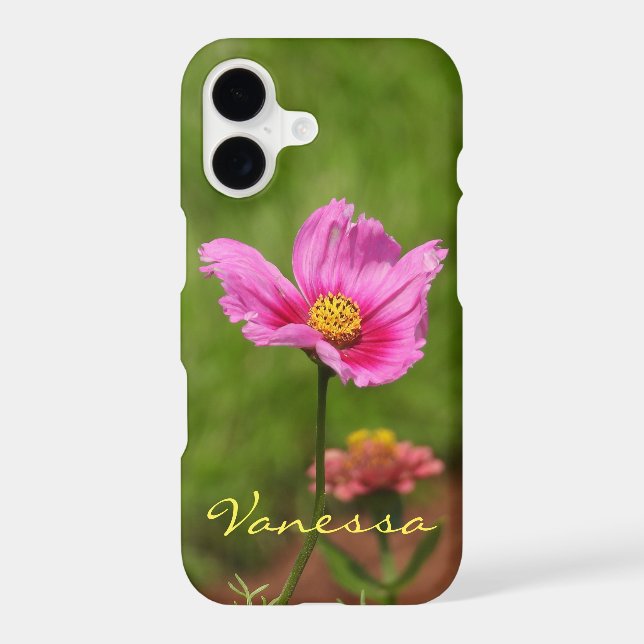 Pink Cosmos Flower *Personalize* (Back)