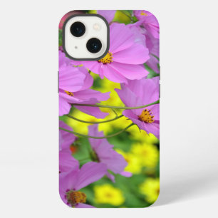 Pink cosmos flower print ipad case