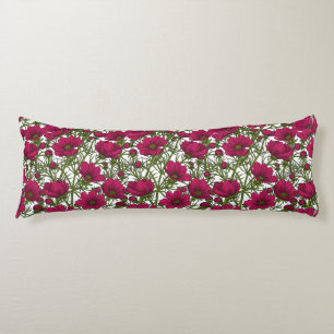 Pink Cosmos flowers Body Pillow