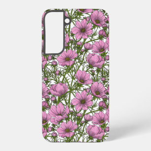 Pink Cosmos flowers Samsung Galaxy Case