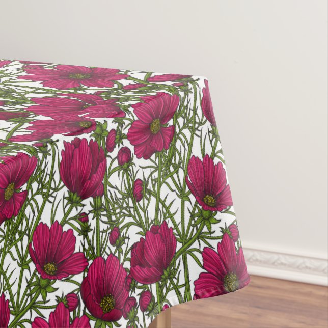 Pink Cosmos flowers Tablecloth (In Situ)