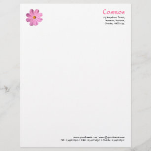 Pink Cosmos Letterhead
