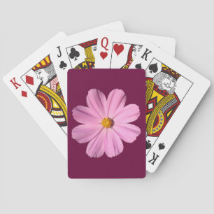 Pink Cosmos Playing Cards