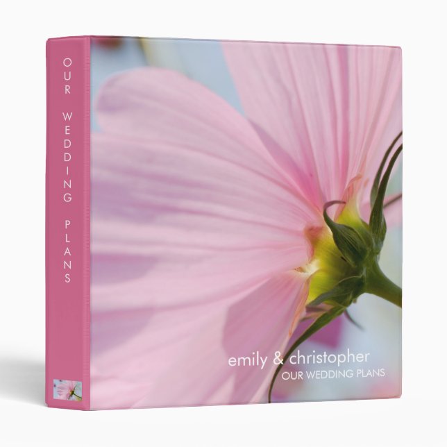 Pink Cosmos • Wedding Plans Binder (Front/Spine)