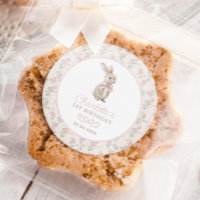 Pink Cottage Chic Bunny Floral Girl 1st Birthday