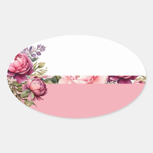Pink Cottage Floral Sticker (Front)