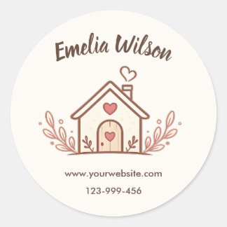 Pink Cottage Home Bakery Classic Round Sticker
