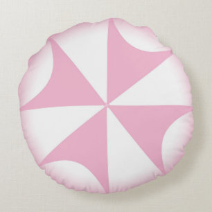 Pink Cotton Candy Cross Pretty Throw Round Pillow