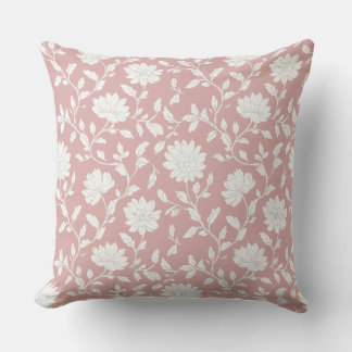 Pink Country Cottage Throw Pillow