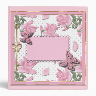 Pink cover binder