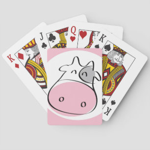 PInk Cow Custom Playing Cards