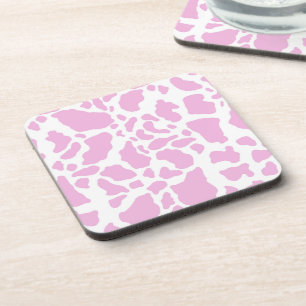 Pink Cow Print Coaster