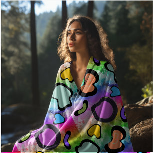 pink cow print fleece blanket