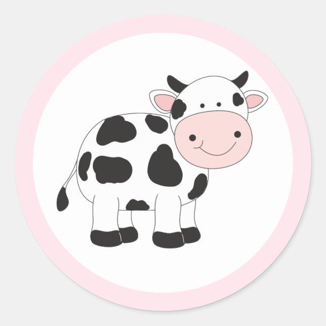 Pink Cow Stickers (Front)