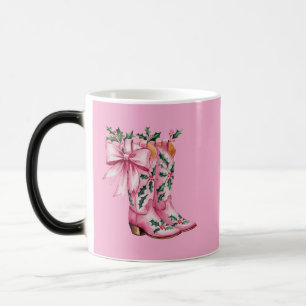 pink cowboy boots magic mug
