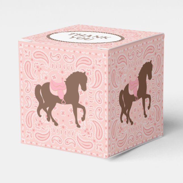 Pink Cowgirl | Bandana | Thank You Favour Box (Front Side)