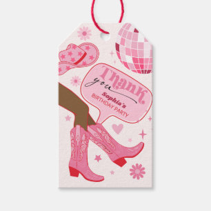 Pink Cowgirl Birthday Party Let's Go Girls Favours Gift Tags