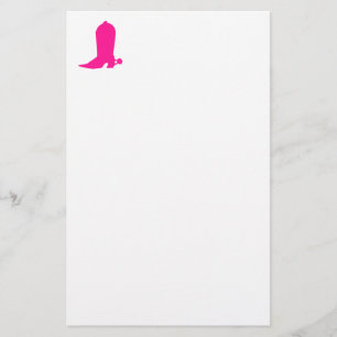 Pink Cowgirl Boot Stationery