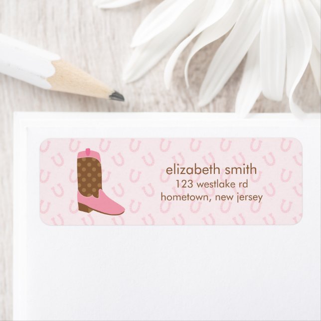 Pink Cowgirl Boot Western (En situation)